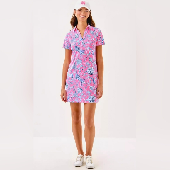 NWT Lilly Pulitzer UPF 50+ Dune Dress Rousseau Pink Barefoot Beachcomber… - Picture 5 of 13